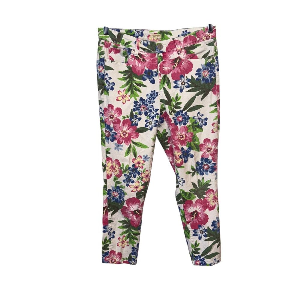 U.S. Polo Assn. Womens Floral Print Skinny Jeans Size 8